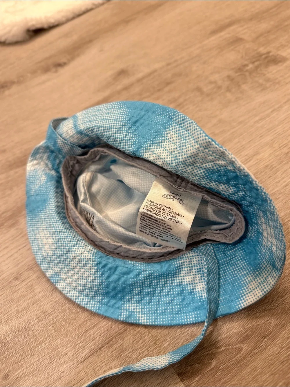 Nike Infant Blue Tie-Dye Bucket Hat with Chin Strap